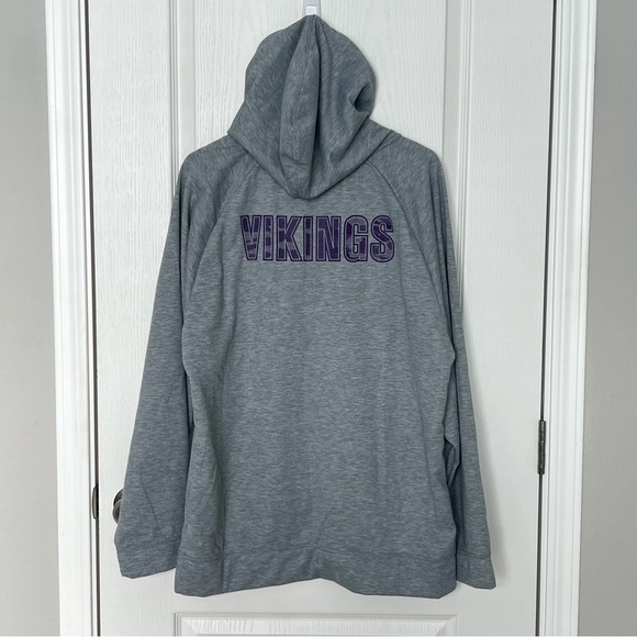NWOT Minnesota Vikings NFL Team Apparel Full Zip Hoodie Mens Size Large - Picture 2 of 9